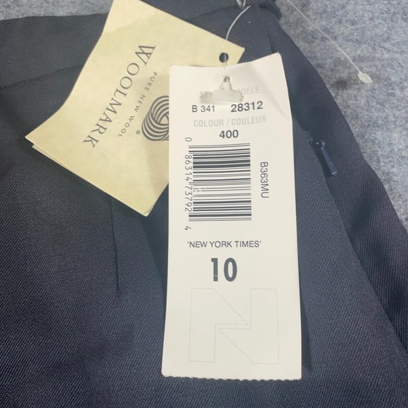 Nygard Collection Skirt Womens 10 Black Wool Straight New York Times Deadstock - Picture 7 of 12